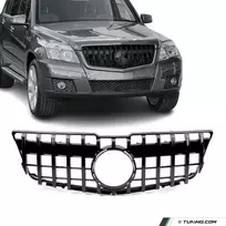 Priekinės grotelės, skirtos Mercedes-Benz GLK X204 (08-12), juodos blizgios