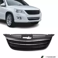 Priekinės grotelės be ženkliuko skirtos VW Tiguan (07-11), juodos