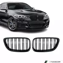 Performance priekinės Dvigubos Grotelės skirtos BMW F22 / F23 / F87, juodos blizgios