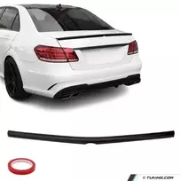 E63 išvaizdos galinio dangčio spoileris skirtas Mercedes-Benz W212 (09-16), juodas blizgus