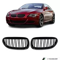 Performance priekinės Grotelės skirtos BMW E63 / E64, Dvigubos, juodos blizgios