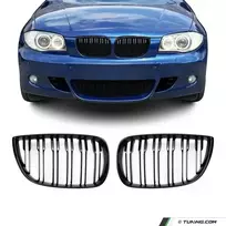 Performance priekinės Grotelės skirtos BMW E81 / E87, dvigubos, juodos blizgios