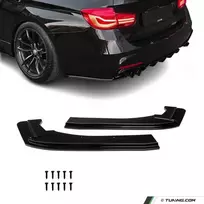WR Galinio Bamperio Spliteriai, komplektas skirtas BMW F30 / F31 su M Pack, juodi blizgūs