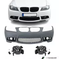 M3 išvaizdos Priekinis Bamperis, skirtas BMW E90 / E91 LCI (08-11), su skaidriais priešrūkiniais