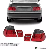 LED Galiniai Žibintai, komplektas skirtas BMW E46 (98-01) Sedan, su tamsintais posūkiais