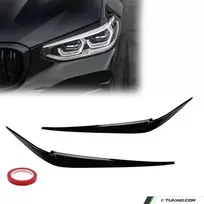 Priekinių Žibintų Apdaila, komplektas skirtas BMW X3 G01 / X4 G02 PRE-LCI (18-21), juoda blizgi