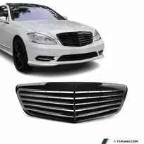Priekinės Grotelės skirtos Mercedes-Benz W221 (09-13) be distroniko, juodos blizgios