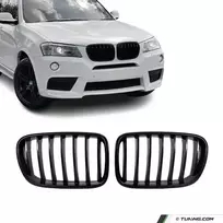 Priekinės Grotelės, komplektas skirtas BMW X3 F25 PRE-LCI (11-14), juodos blizgios