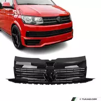 Priekinės Grotelės skirtos VW Transporter T6 (15-19), juodos blizgios