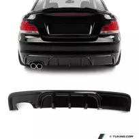 WR Difuzorius skirtas BMW E82 / E88 M-Pack galiniam bamperiui, juodas blizgus