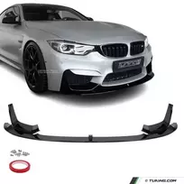 Performance Priekinio bamperio Pažeminimas skirtas BMW F80 / F82 / F83, juodas blizgus - V2 SUTVIRTINTA VERSIJA