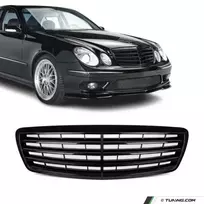 Priekinės Grotelės skirtos Mercedes-Benz W211 / S211 pre-facelift (03-06), juodos blizgios