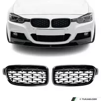Diamond Priekinės Grotelės, komplektas skirtas BMW F30 / F31, juodos blizgios