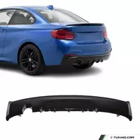 Performance Galinio bamperio Difuzorius skirtas BMW F22 / F23 (216 / 218) su M Pack, juodas blizgus