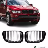 Performance Priekinės Grotelės, komplektas tinkantis BMW X5 E53 facelift (04-06), juodos blizgios