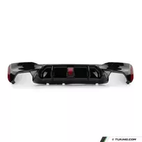 M5 style Diffuser with LED Tracklight for BMW G30 / G31 PRE-LCI, glossy black