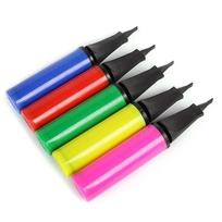 Naujas rankinis dvigubo veikimo plastikinis balionų pripūtėjas, nešiojamas, spalvotas, vestuvėms, atsitiktinė spalva 28.5 4cm black