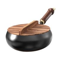Iron Pots for Cooking Non Stick Wok Pan with Anti-Scalding Handle Handmade Iron Cookware Multi-function Frying Pan Stock Pot juoda
