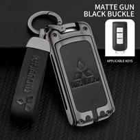 cyfmlu1 cydjfg1 For Mitsubishi Xpander Outlander ASX Pajero Eclipse Cross Montero Zinc Alloy Leather Car Remote Key Case Cover Shell Accessories gray