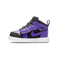 Jordan Air Jordan 1 Mid Alt Trendy Abrasion Resistant Mid top Toddler Shoes Black Purple Infant And Toddler AR6352-051 25 violetinė