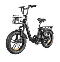 SAMEBIKE C05 PRO elektrinis dviratis su plačiomis padangomis, 500W variklis, 36V 13Ah ličio baterija, 20  suaugusiųjų elektrinis dviratis miestui, važinėjimui ir kelionėms 500W 36V 13AH juoda