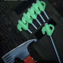 Luminous Outdoor Camping Tent Stakes fluorescencinė žalia spalva