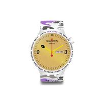 SWATCH Unisex Bape Gold Watch Bape-Swatch-003 Yellow/Purple beige