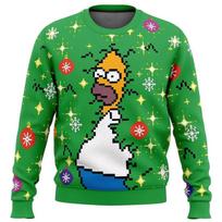 Homer Bush Meme The Simpsons Ugly Christmas Sweater L šviesiai žalios spalvos