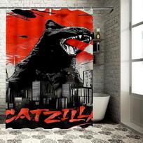 Catzilla Vandeniui atspari dušo užuolaida Karščiui atspari Skalbiama mašinoje Nepermatoma 180x180cm 150X180cm(60x70in) black