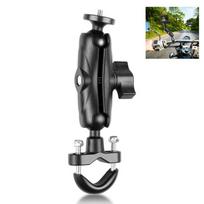 PULUZ Motorcycle Handlebar Fixed Mount U-Bolt Base Holder for GoPro and Other Action Cameras(Black) juoda