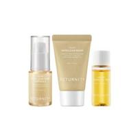 RETURNITY Jobo ašaros Porų priežiūros kelioninis rinkinys Šveičiamoji kaukė + Porų ampulė + Veido aliejus Rinkinys 20g + 15ml + 8ml beige