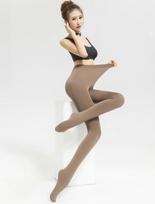 130 Kg New Plus Size Sexy Women Tights Warm Winter Fleece Pantyhose 120D High Waist Female Stretchy Opaque Footed Tights S(45-60kg) gray