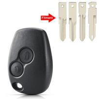 For Renault Dacia Modus Clio 3 Twingo Kangoo Duster Fluence For Nissan Almera Fob 2/3 Button Key Shell Remote Case Cover black