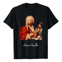 Antonio Vivaldi - Marškinėliai Kompozitoriaus Parašas Klasikinė Muzika XXXL brown