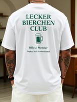 Unisex Y2k Vintažinis Skanaus Alaus Puodelis Klubo Narys Alaus Puodelis Raidžių Spaudas Marškinėliai Vasariniai Oversize Marškinėliai Unisex Gatvės Stiliaus Marškinėliai Apvalia Kaklo Iškirpte M white