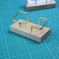 Business Card Holder Organizer Office Desk Display Stand Memo Counter Accessories Tabletop Shelf Home Wooden Card Holder Storage geltona