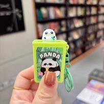 Novelty Pull-String Surprise Box Keychain - Cartoon Pendant & Backpack Claw Machine Gift for New Year Good Luck yellow