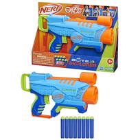 Hasbro Nerf Elite Jr. Explorer, easy-to-use blaster with 8 Nerf Elite darts, for outdoor play, ages 6 and up, F6367, authentic product blue