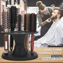 Barber Hairdressing Scissors Combs Tools Holder Storage Box Barbertop Salon Display Stand Salon Hairdresser Tools Organizer Rack black
