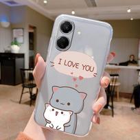 For Poco C65 Case Cute Funny Trippy Smile Face Soft Silicone Transparent Cover Bumper For Poco C65 PocoC65 6.74  Fundas Shell Poco C65 gray