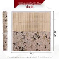 Bamboo Brush Pen Roll Bag - Portable Fabric Pencil Case for Sutra Copying & Study Essentials beige