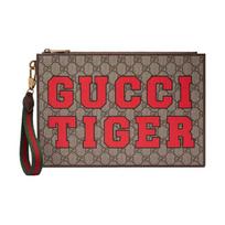 GUCCI Canvas Sling Bag, Fanny Pack Regular Mens Ebony/Brown Gift Bag Set (Basic Set + Original Handbag)