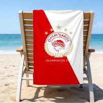Olympiacos Fc Crest Emblem Microfiber Beach Towel, Lightweight And Quick-Dry, for Summer Travel, Beach Essential, Swimming Pool Outdoor 70cmx140cm(27x55inch)