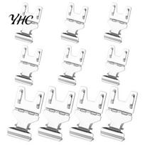 Label Clip 10Pcs Price Tag Holder Foldable Stable Fixing Electroplated Retail Shop Promotions for Cake sidabras