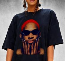 Dannis Rodman T-shirt Unisex Man Woman Best Gift L brown
