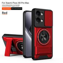 For Mi Poco X8 Pro Max Case Shockproof Slide Lens Armor Cover Csee For Mi Poco X6 X7 X8 Pro Poco x7 black