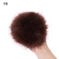 15cm dirbtinio kailio pomponas moteriškai kepurei, kailiniai pomponai kepurėms, skrybėliams, dirbtinio kailio pomponas megztoms kepurėms, kepuraitėms, beanie, skullie black