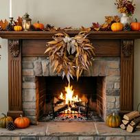 Thanksgiving Pumpkin And  Leaf Garland One Size brown