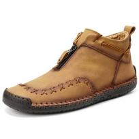 Žieminiai laisvalaikio vyriški batai Rankų darbo vandeniui atsparūs neslystantys vyriški guminiai batai Patogūs žemi aukštakulniai ankle boots 39 chaki