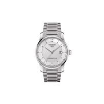 TISSOT Ti Automatinis Mechaninis Judėjimas 50 metrų Vandens Atsparumas Vyriški Laikrodžiai Laikrodis 40mm Sidabrinis Ciferblatas T087.407.44.037.00 Silver White Strap white